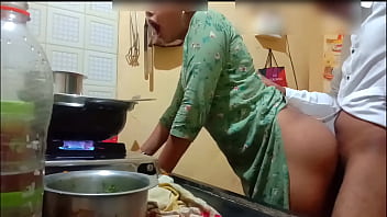 Spicy Indian Wife Gets Naughty In The Kitchen Between Stirring Pots