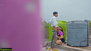 Hindi Rooftop Passion: Don’t Finish Inside Me