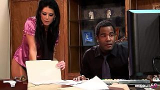 Slender Secretary In Sheer Stockings Teases Her Way Into A Steamy Interracial Anal Session With Her Hung Black Boss