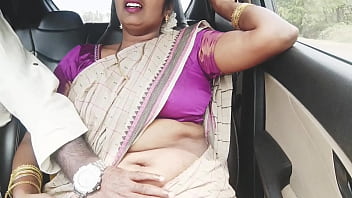 Hot Indian Aunty Takes A Steamy Car Ride With Son-in-law—naughty Telugu Whispers And Wild Backseat Action.