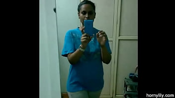 Luscious Tamil Maid Lily Gets Wild In The Bathroom, Teasing With Her Big Tits As She Changes Lingerie And Fingers Her Dripping Pussy