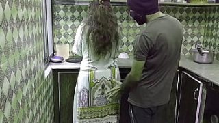 Desi Bhabhi Gets Wild In The Kitchen While Cooking, Moaning In Hindi