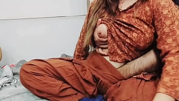 Stepmom’s Spicy Hindi Whispers Drive Her Husband Wild As She Rides Him While Chopping Veggies