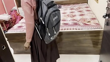 A Spicy Indian College Girl Gets Naughty After Arriving At School