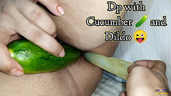 Exploring The Perfect Pair For Double Penetration: Cucumber And Dildo, As Researched By A Curvy, Hot Indian Wife With Clear Hindi Audio