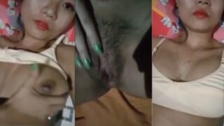 A Young College Girl Explores Herself While Thinking Of Her Nepali Boyfriend