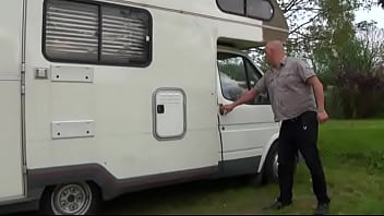 A Curvy Older Woman With Petite Tits Gets Roughly Taken From Behind And Filled With Cum In The Back Of A Van