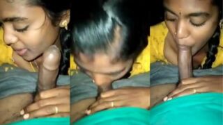 Tamil Beauty Takes A Thick Cock Deep In Her Mouth