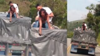 Exposed Desi Babe Takes A Wild Ride On A Moving Truck