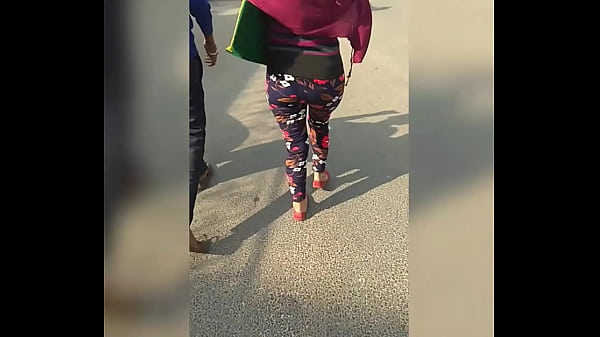 Curvy Indian Beauty Strutting Down The Street