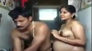 Patna Guy Strips Down For A Steamy Naked Bath With His Pregnant Wife