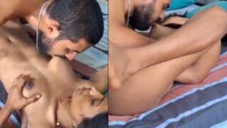 Kinky Boyfriend Chomps On His Girl’s Tits And Fucks Her Tight Desi Ass Raw